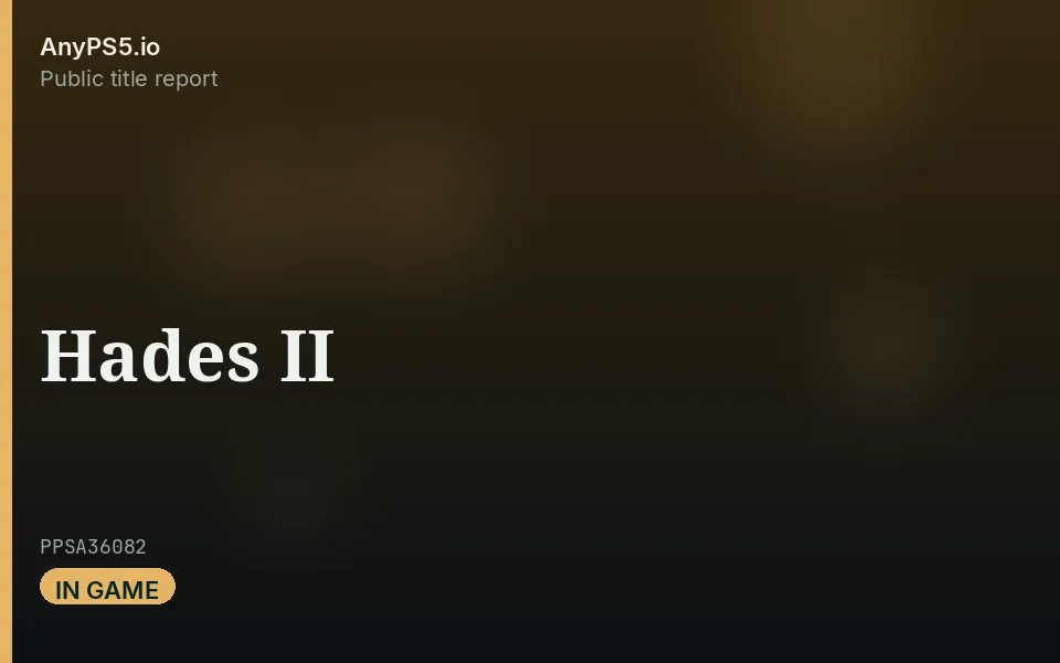 AnyPS5.io branded placeholder cover for Hades II. Not official box art.