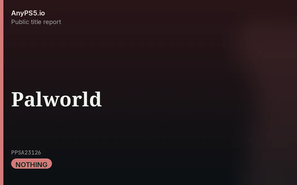 AnyPS5.io branded placeholder cover for Palworld. Not official box art.